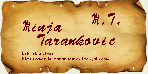 Minja Taranković vizit kartica